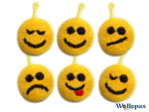 Smiley als Spüli häkeln