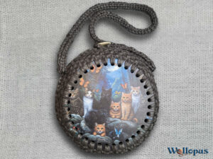 Motiv-Tasche Lederlook