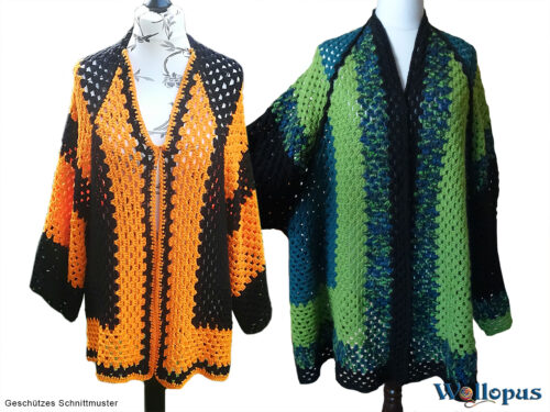 Jacke a la Wollopus oder Wollopusjacke (gehäkelt)